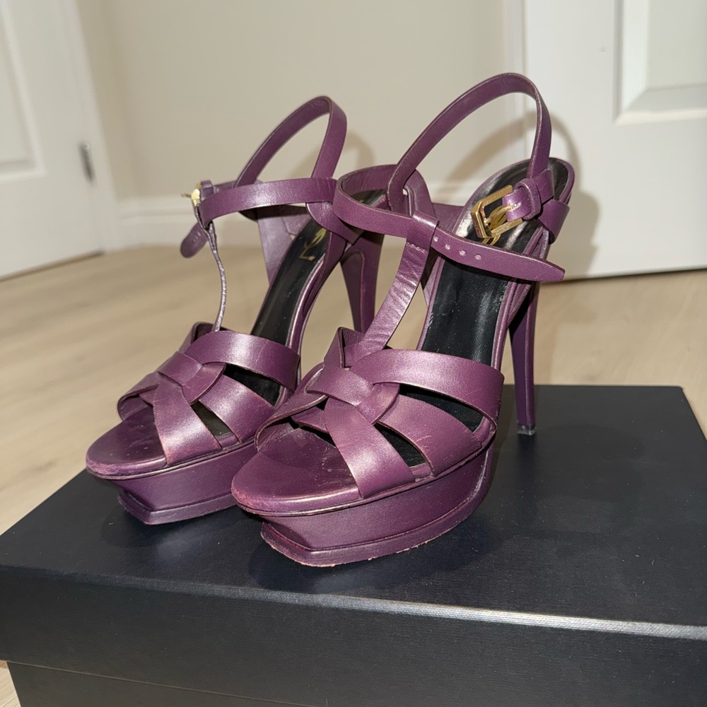 Saint Laurent Tribute Platform Sandals - Picture 2 of 6